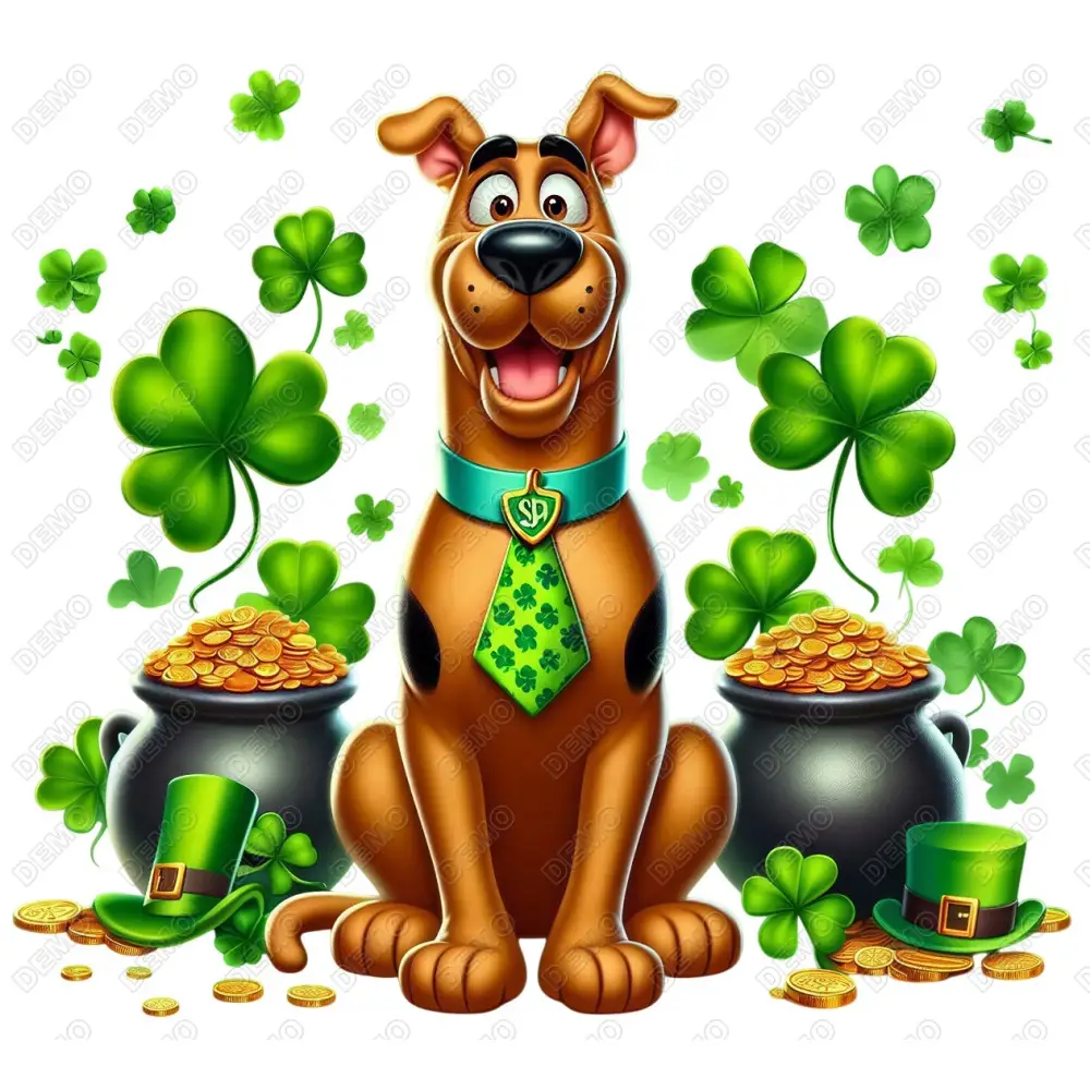 Scooby-Doo St. Patrick's Day  DTF  Shirt Iron on Transfer