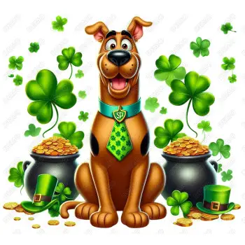 Scooby-Doo St. Patrick's Day  DTF  Shirt Iron on Transfer