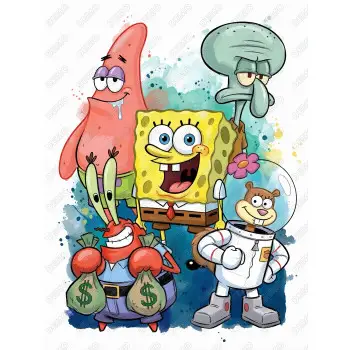 SpongeBob    DTF  Shirt Iron on Transfer N19