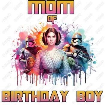 Star Wars Leia  Family Member  Birthday Custom  DTF  Shirt Iron on Transfer