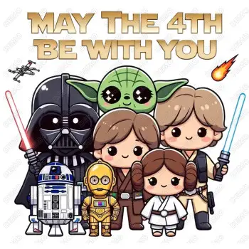 Star Wars May the 4th be with you   DTF  Shirt Iron on Transfer