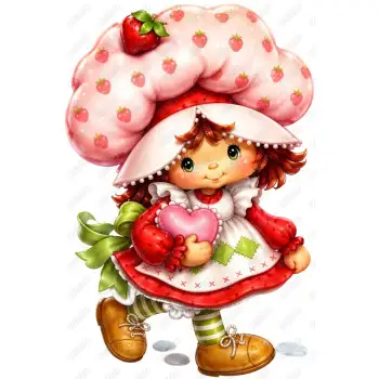 Strawberry Shortcake   DTF Iron on Transfer N40