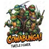 Teenage Mutant Ninja Turtles Cowabunga DTF  Shirt Iron on Transfer