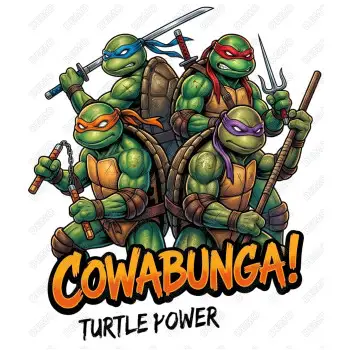 Teenage Mutant Ninja Turtles Cowabunga DTF  Shirt Iron on Transfer