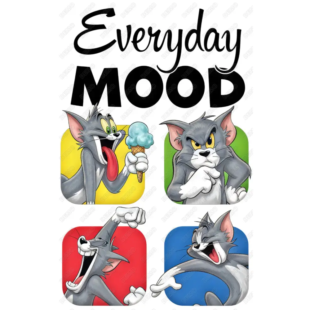 Tom and Jerry Everyday Mood  DTF  Iron on Transfer