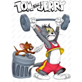 Tom and Jerry  Fitness DTF  Iron on Transfer