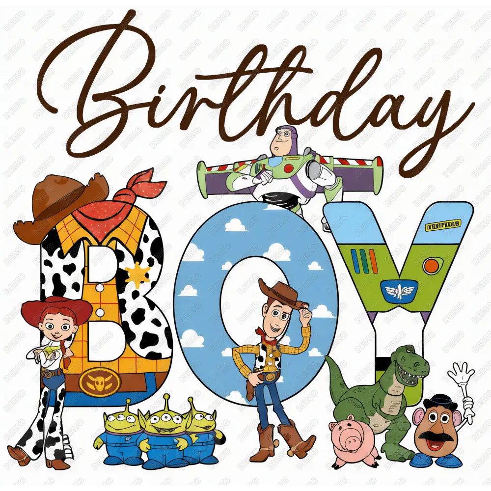 Toy Story Birthday Boy   DTF  Shirt Iron on Transfer