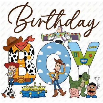 Toy Story Birthday Boy   DTF  Shirt Iron on Transfer