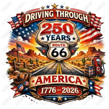USA's 250th Anniversary Driving Through DTF Iron On Transfer