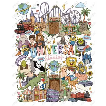 Universal Studios  DTF  Shirt Heat Iron on Transfer