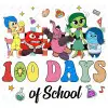 Inside Out 100 Days of School  DTF  Iron on Transfer
