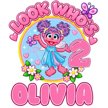 Abby Cadabby  Birthday  Custom  DTF  Iron on Transfer