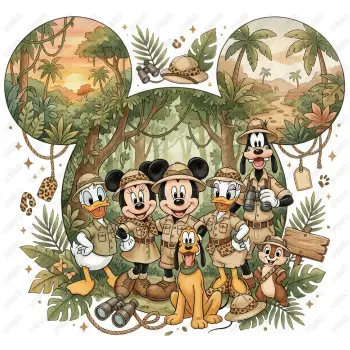 Animal Kingdom Safari  DTF  Shirt Iron on Transfer N7