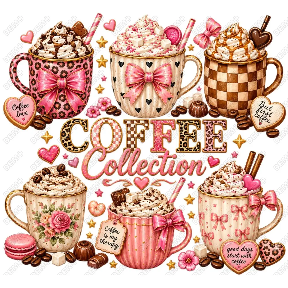 COFFEE Collection  DTF  Shirt Iron on Transfer