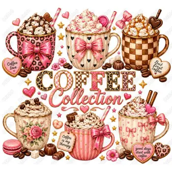COFFEE Collection  DTF  Shirt Iron on Transfer