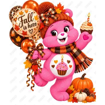 Care Bear Birthday Fall Season  DTF Shirt Iron on Transfer