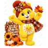 Care Bear Funshine Fall Season  DTF Shirt Iron on Transfer