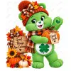Care Bear Good Luck Fall Season  DTF Shirt Iron on Transfer