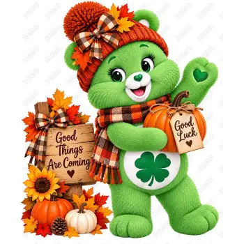Care Bear Good Luck Fall Season  DTF Shirt Iron on Transfer