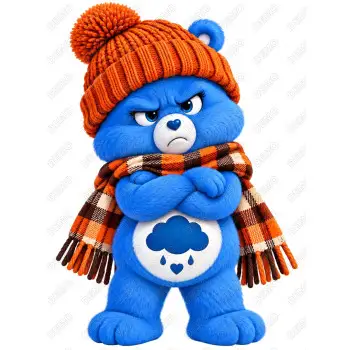 Care Bear Grumpy  Fall Season  DTF Shirt Iron on Transfer