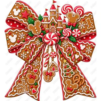 Christmas Disney Bow  DTF  Shirt Iron on Transfer