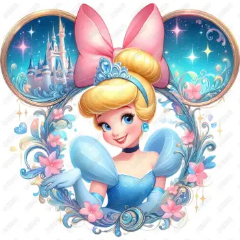 Cinderella Disney Princess DTF  Iron on Transfer N8