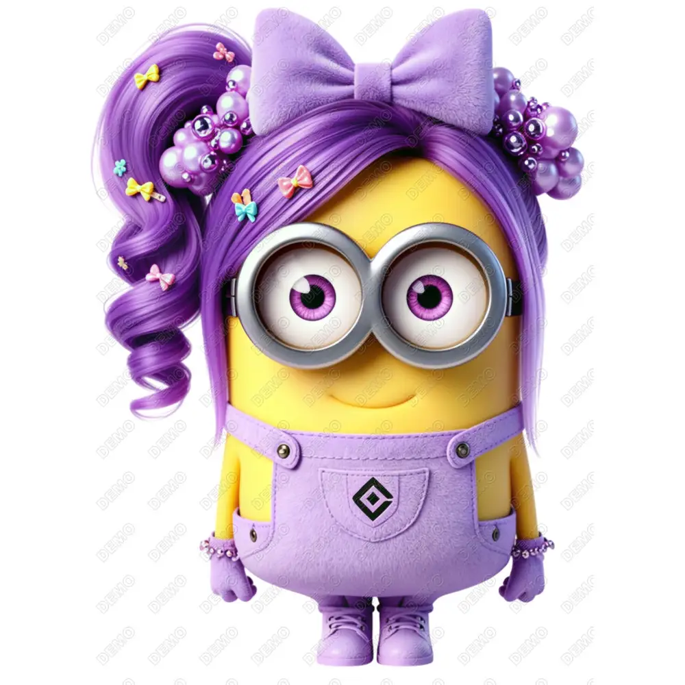 Despicable Me Girl Purple  DTF Iron on Transfer N6
