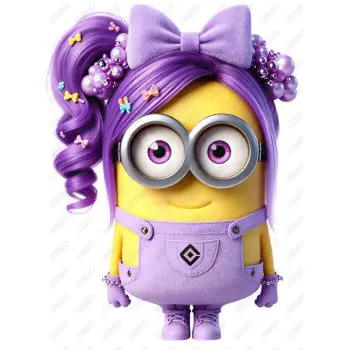 Despicable Me Girl Purple  DTF Iron on Transfer N6