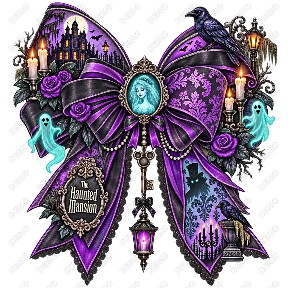 Disney Haunted Mansion Halloween  DTF Iron on Transfer