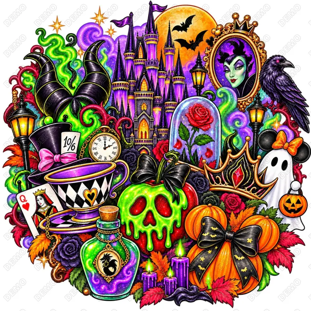Disney villain Halloween DTF Iron on Transfer N5