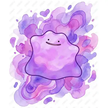 Ditto Pokemon DTF  Iron on Transfer