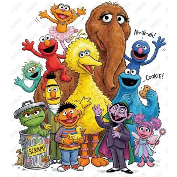 Elmo Big Bird Sesame Street  DTF Iron on Transfer