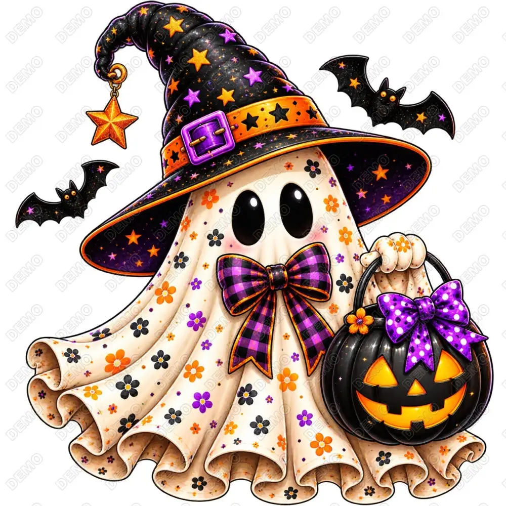 Ghost  Coquette Halloween DTF  Iron on Transfer