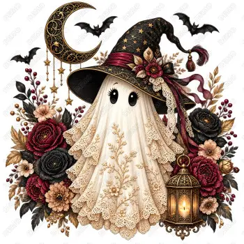 Ghost Cute Fall  Halloween DTF  Iron on Transfer
