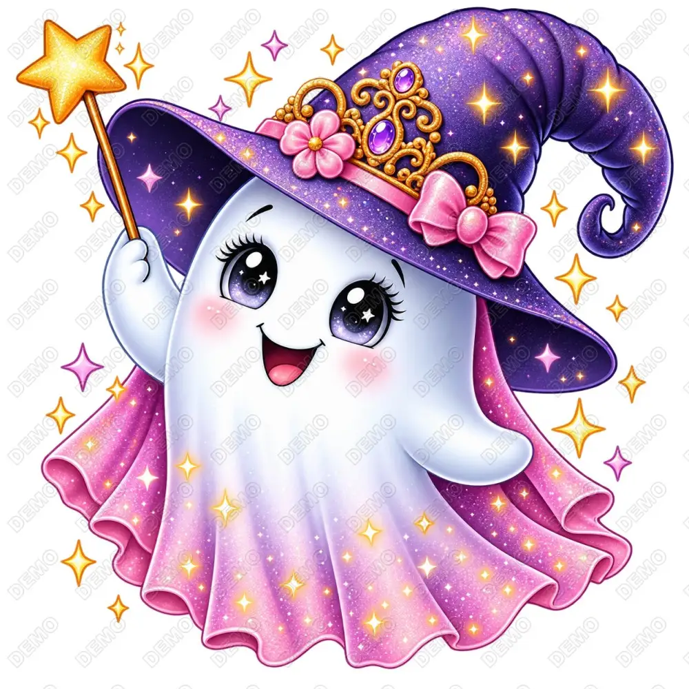 Ghost Cute Halloween DTF  Iron on Transfer N7