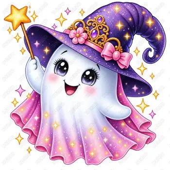 Ghost Cute Halloween DTF  Iron on Transfer N7