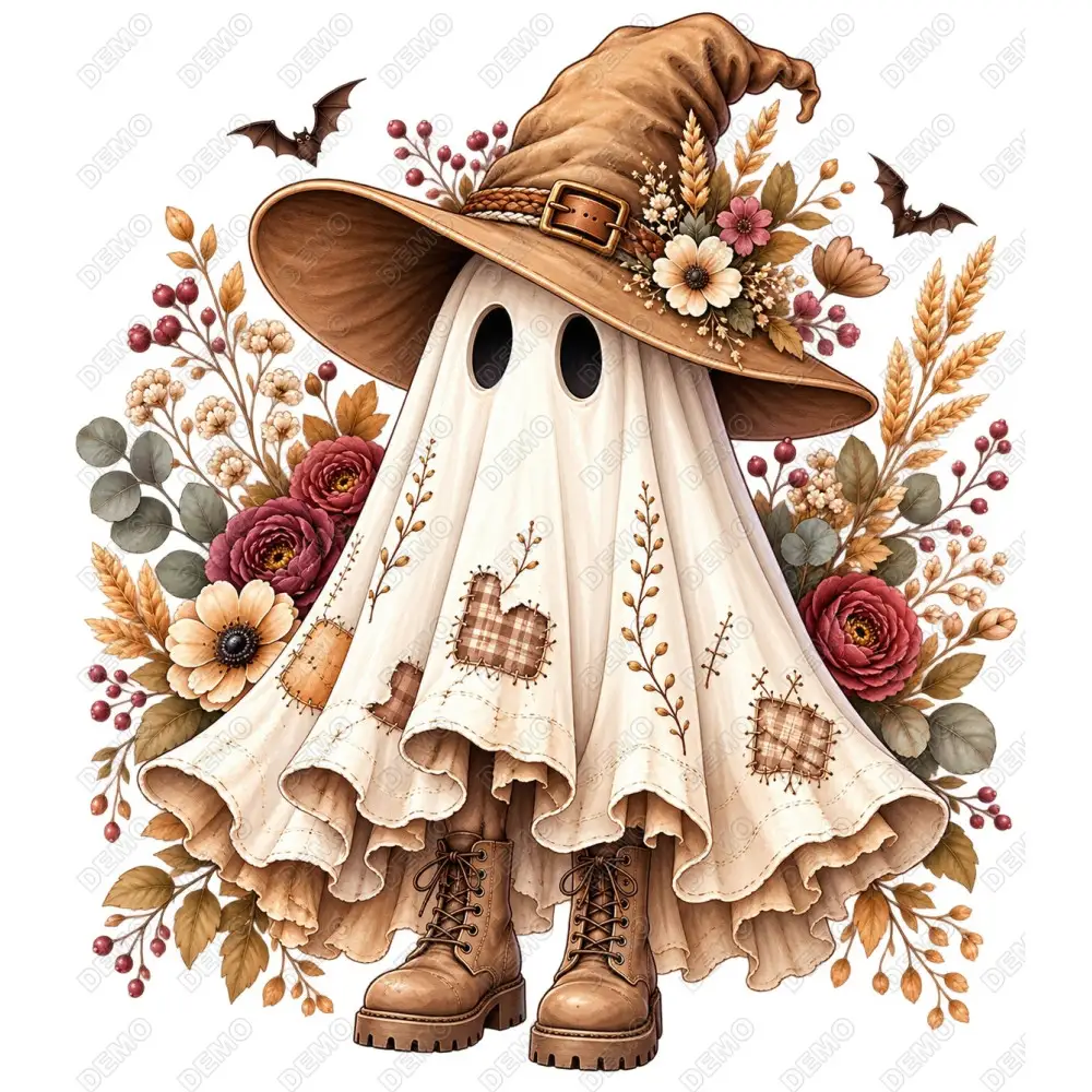 Ghost Fall  Halloween DTF  Iron on Transfer