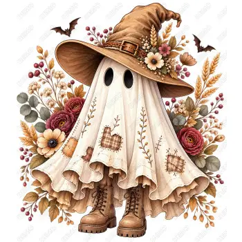 Ghost Fall  Halloween DTF  Iron on Transfer