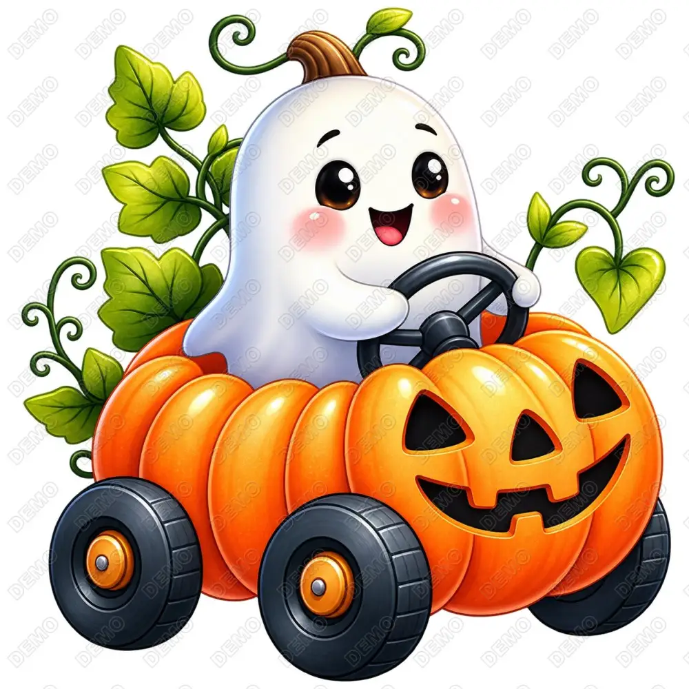 Ghost Pumpkin Cute Halloween DTF  Iron on Transfer N5