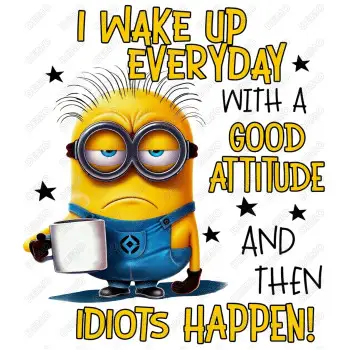Grumpy Minion  DTF Shirt Iron on Transfer