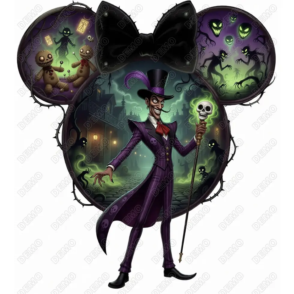 Halloween Disney  Dr Facilier Disney Villain  DTF  Shirt Iron on Transfer