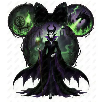 Halloween Disney Maleficent   DTF  Shirt Iron on Transfer