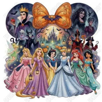 Halloween Disney Princess DTF  Shirt  Iron on Transfer  N56