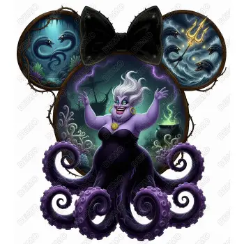 Halloween Disney  Ursula  DTF  Shirt Iron on Transfer
