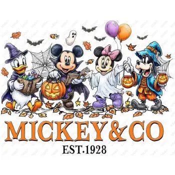Halloween Mickey and friends DTF Iron on Transfer