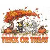 Halloween Pooh Trick or Treat  DTF  Shirt Iron on Transfer