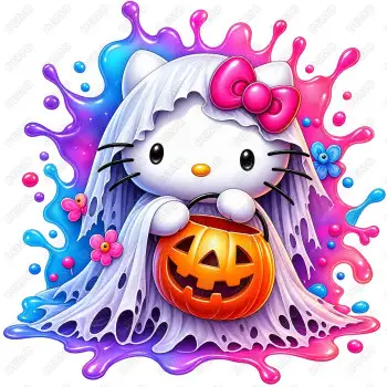 Hello Kitty  Halloween  DTF  Iron on Transfer N53
