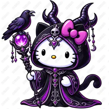 Hello Kitty  Halloween DTF  Iron on Transfer N57