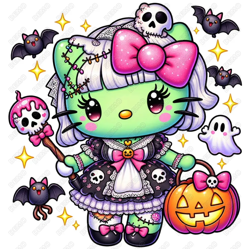 Hello Kitty  Halloween  DTF  Iron on Transfer N78
