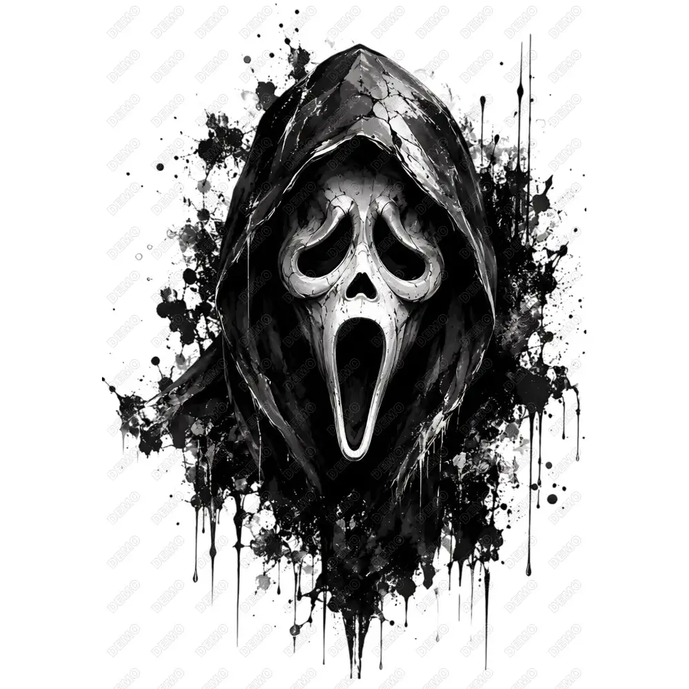 Horror Mask Scream Halloween DTF  Iron on Transfer